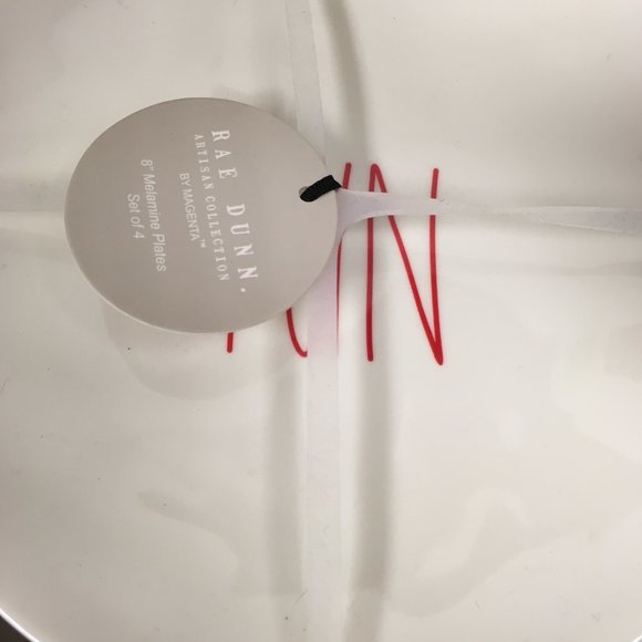 Rae Dunn Fun BBQ melamine salad desert plate set of 8 - Picture 9 of 11